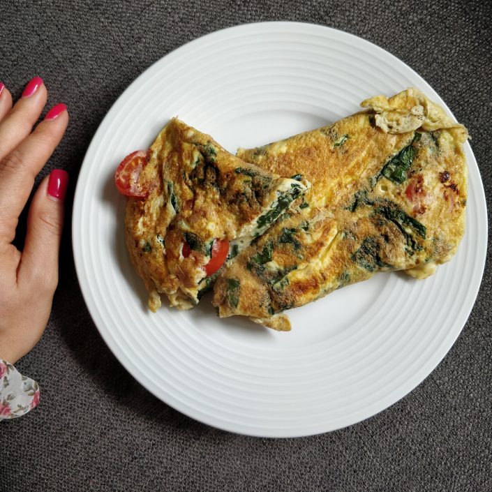 Omelete de espinafres e tomate cherry (2)