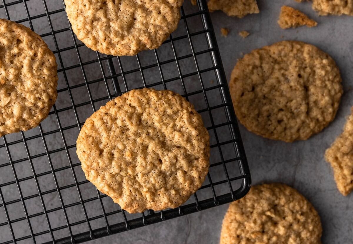 bolachas de banana e aveia